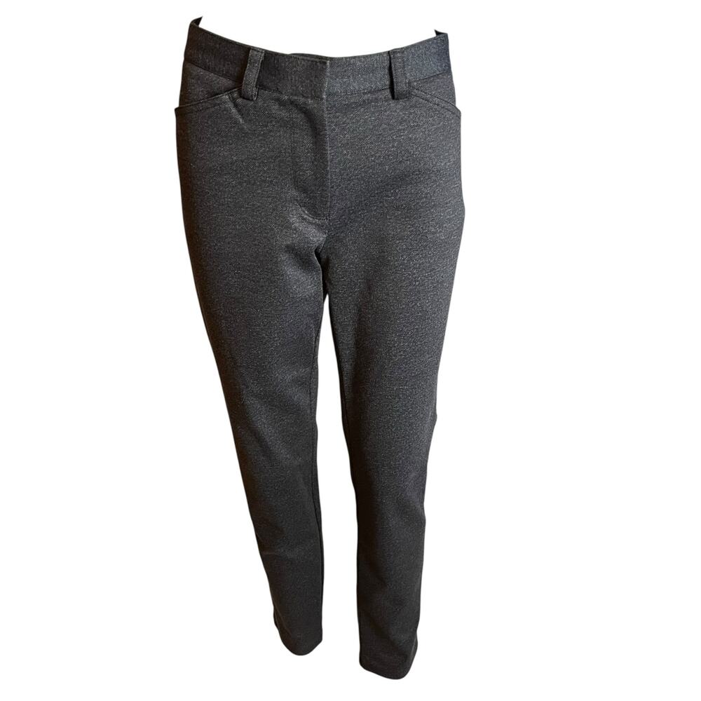 Calvin Klein Women’s Ponte Knit Pants Size 6 Slim Charcoal Casual Office Wear
